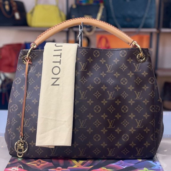 LOUIS VUITTON Authentic Artsy MM Tote Monogram LV Shoulder Large LV +Dust Bag - Picture 16 of 16